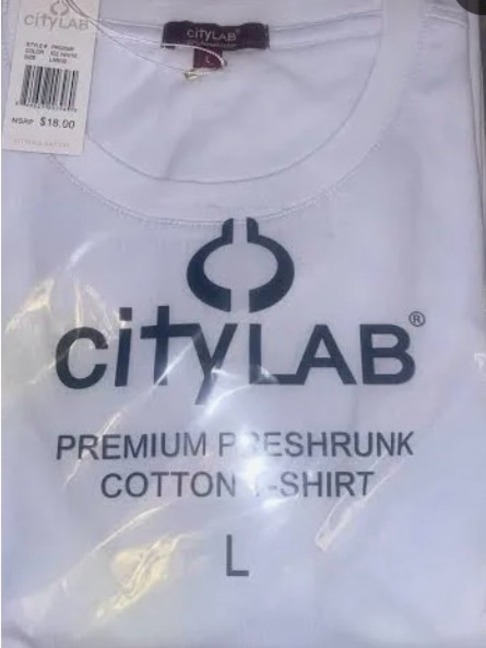 Men's White Crew Neck Slim Fit Short Sleeve T-Shirt - L